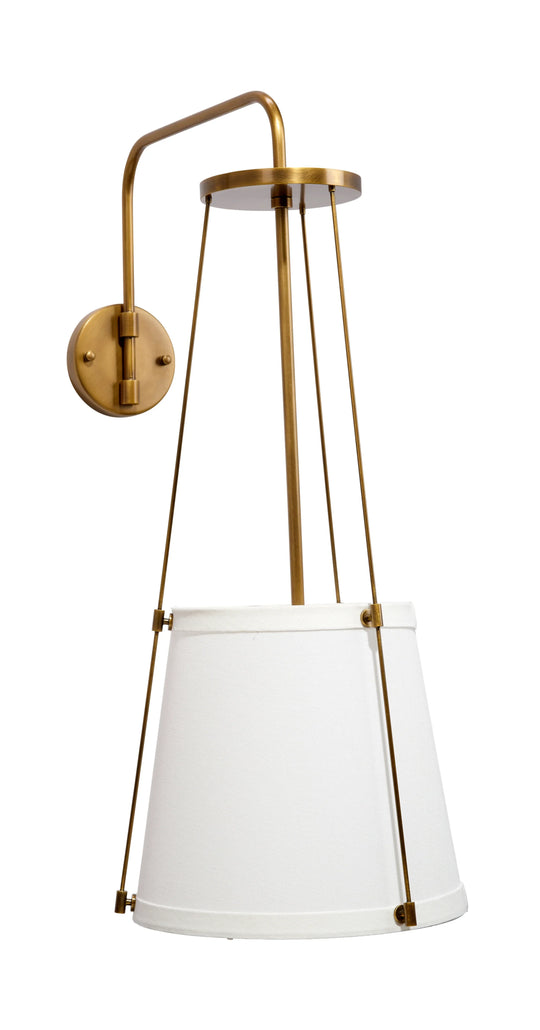 Antique Brass and Off White Linen