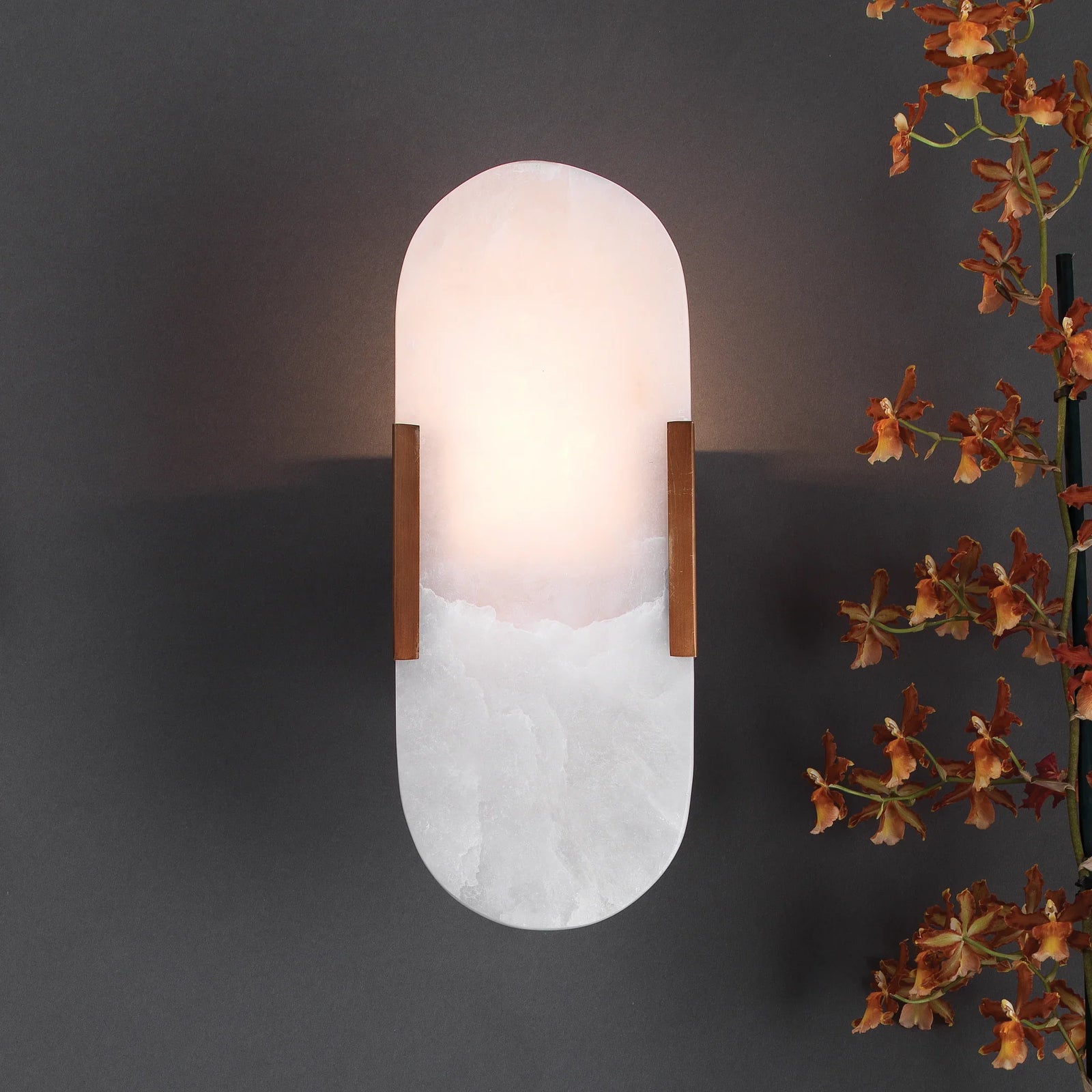 Antique Brass, White