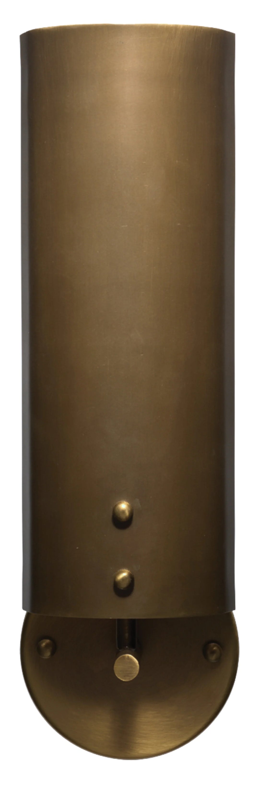 Olympic 1-Light Wall Sconce, Antique Brass Metal - AmericanHomeFurniture
