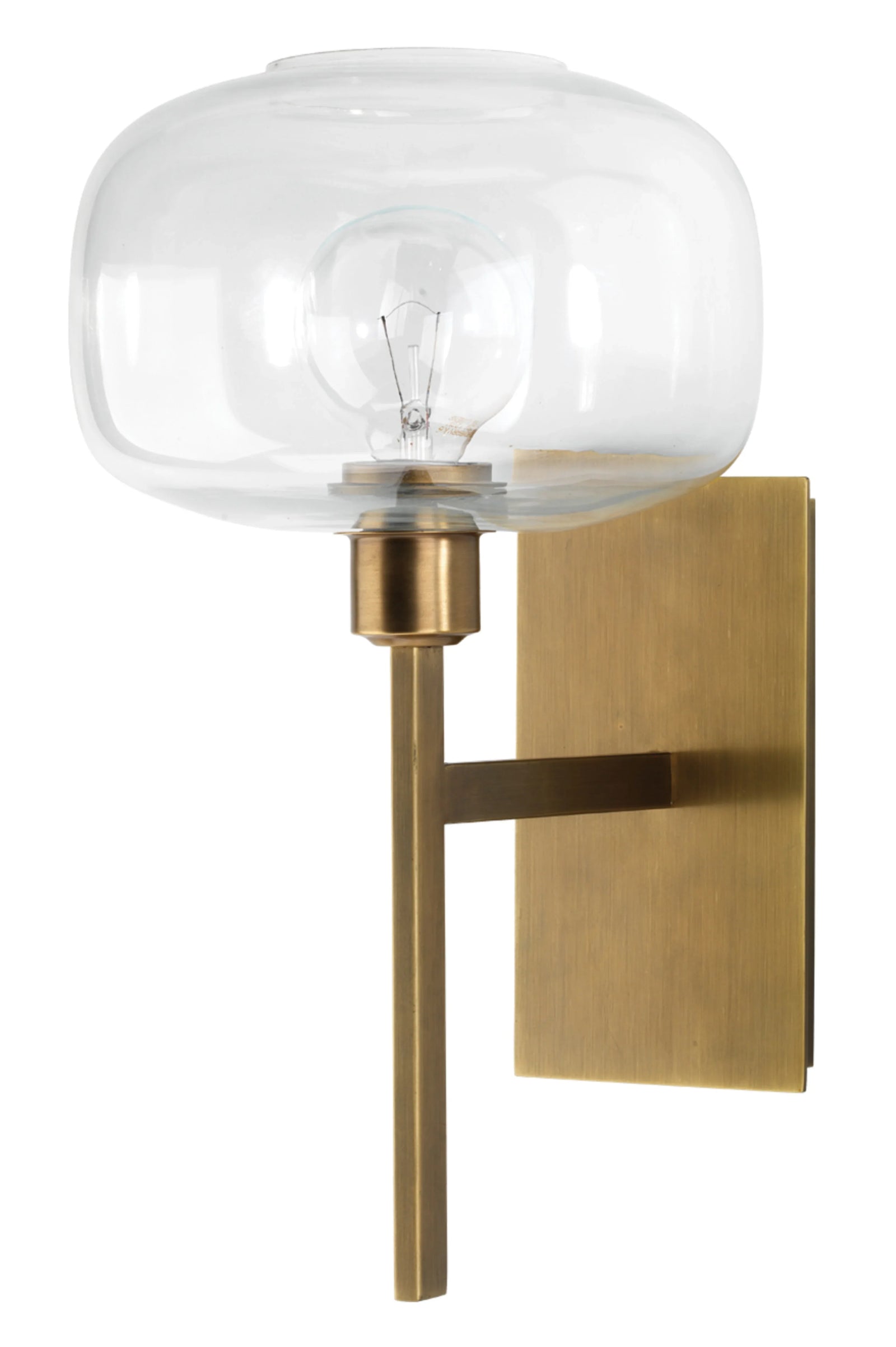 Jamie Young Scando Mod 1-Light Sconce, Antique Brass WALL SCONCES