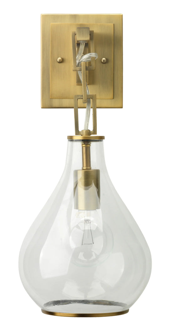 Antique Brass, Clear Glass