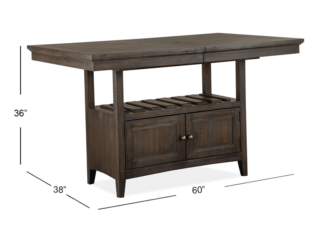 Westley Falls Graphite Extendable Counter Height Dining Table - D4399-42