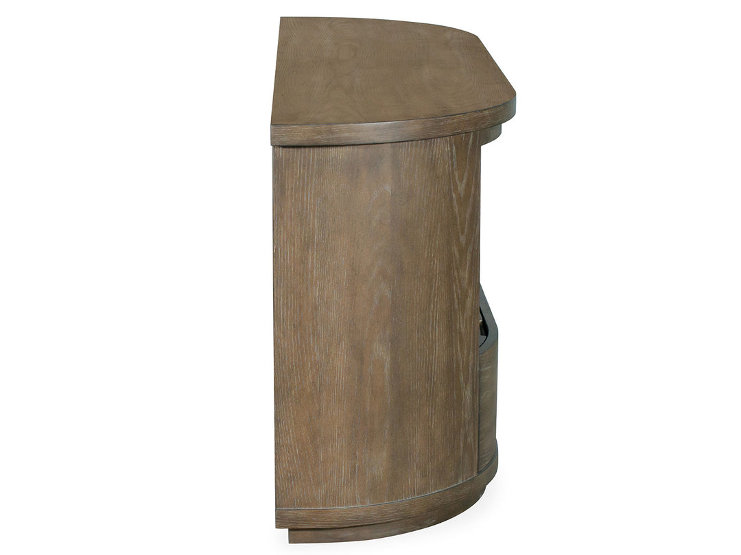 Bosley Lt. Brown Porpoise Demilune Console - T5693-75