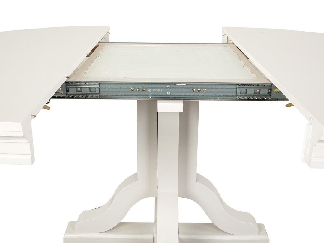 Willowbrook Egg Shell White Extendable 48" Round Dining Table - D5324-25