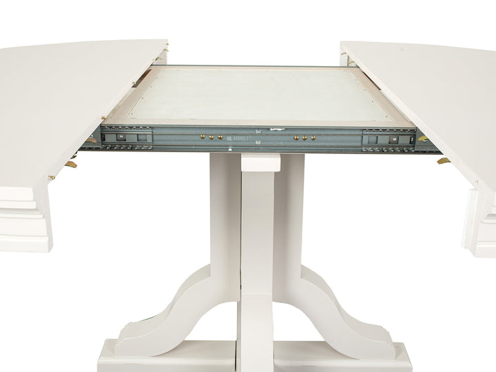 Willowbrook Egg Shell White Extendable 48" Round Dining Table - D5324-25