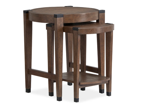 Kaysen Wallaby And Matte Black Nesting End Table - T5817-12