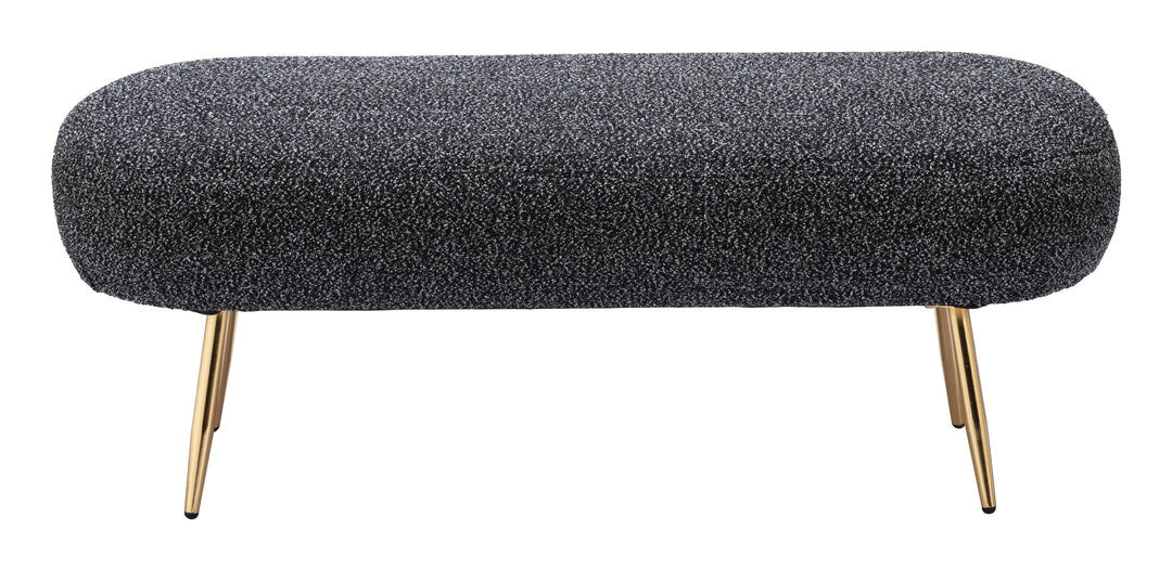 Creek Bench Glitter Black - AmericanHomeFurniture
