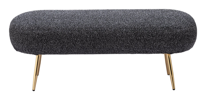 Creek Bench Glitter Black - AmericanHomeFurniture