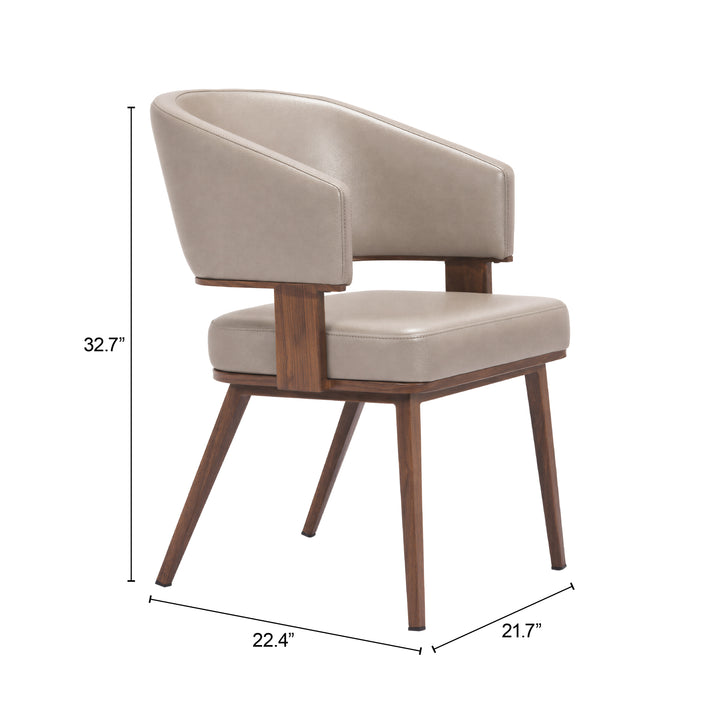 Poise Dining Chair Brown & Walnut - 111335