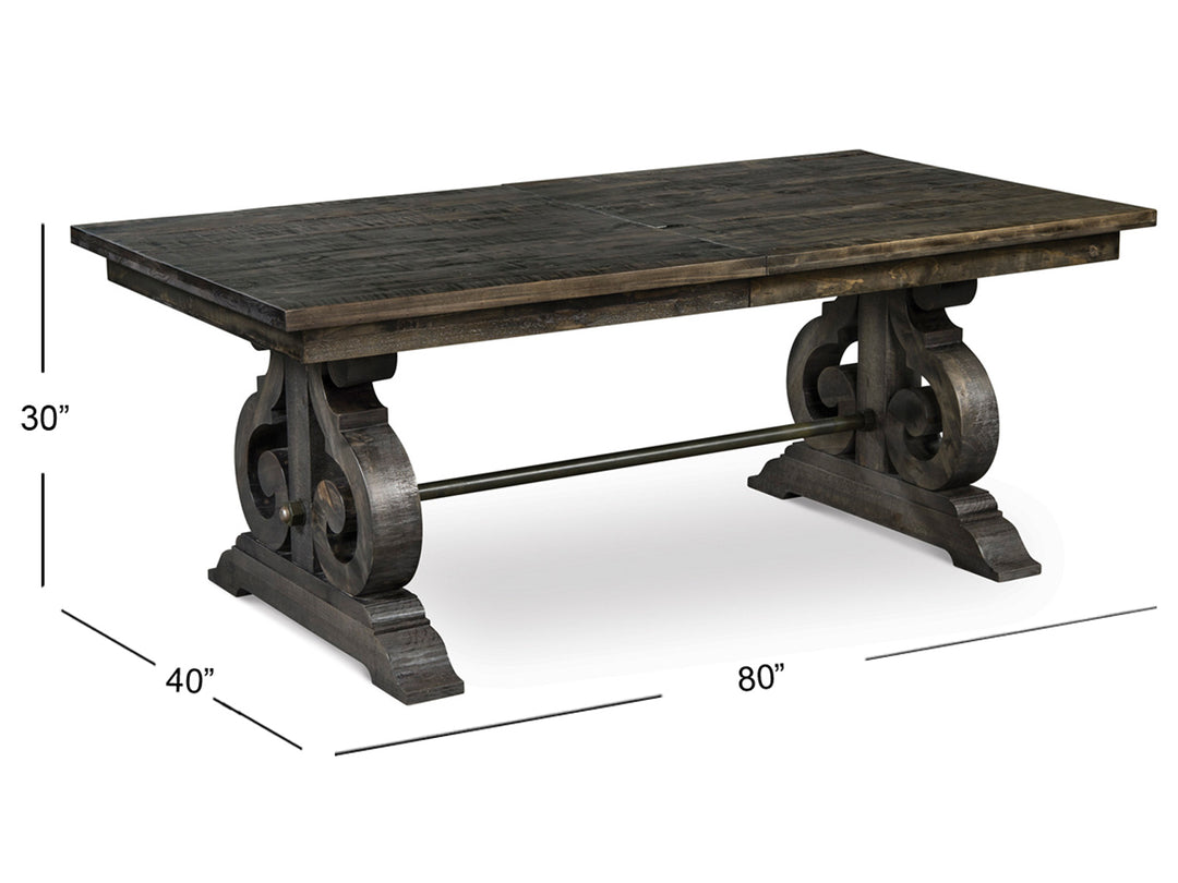 Bellamy Peppercorn Extendable Rectangular Dining Table - D2491-20