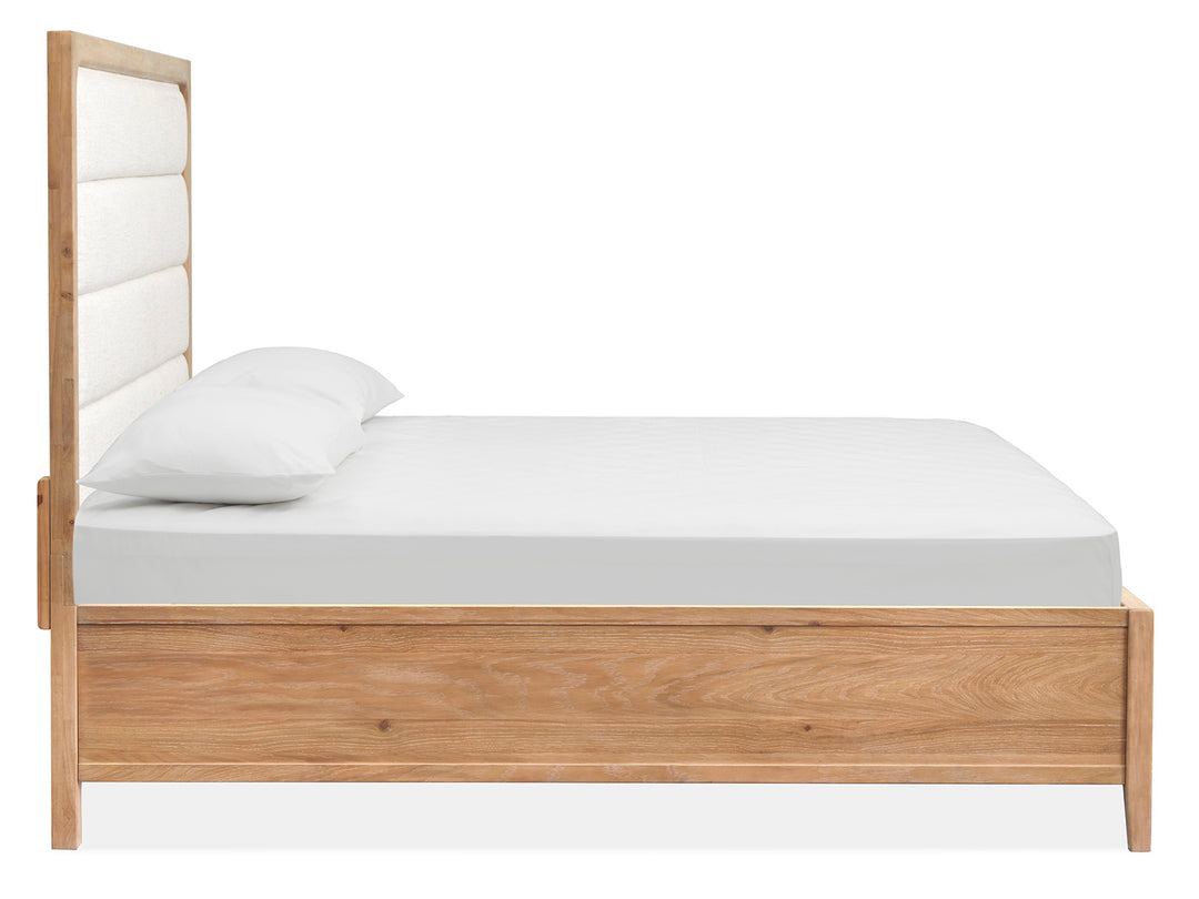Somerset Butternut California King Upholstered Panel Bed - B5684-75