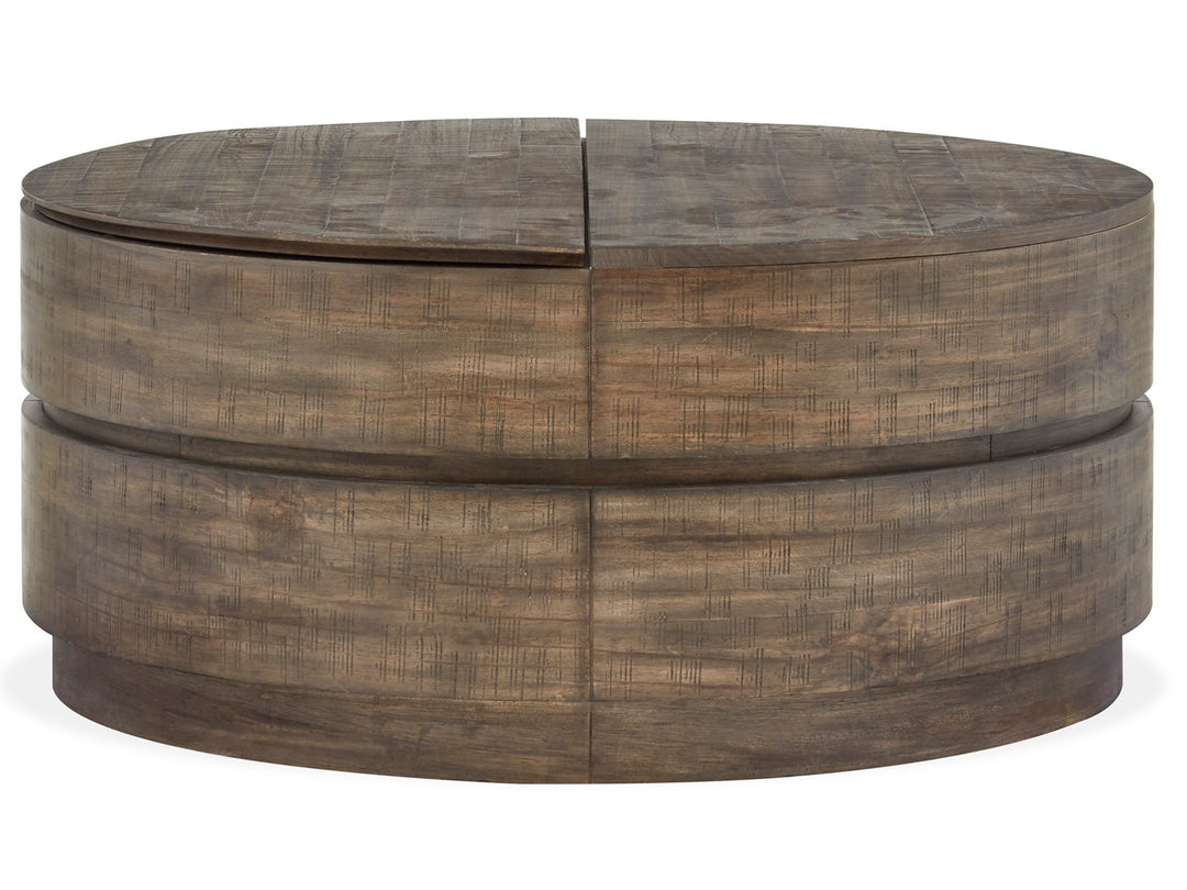 Baisden Tobacco Round Lift Top Cocktail Table With Casters - T5194-57