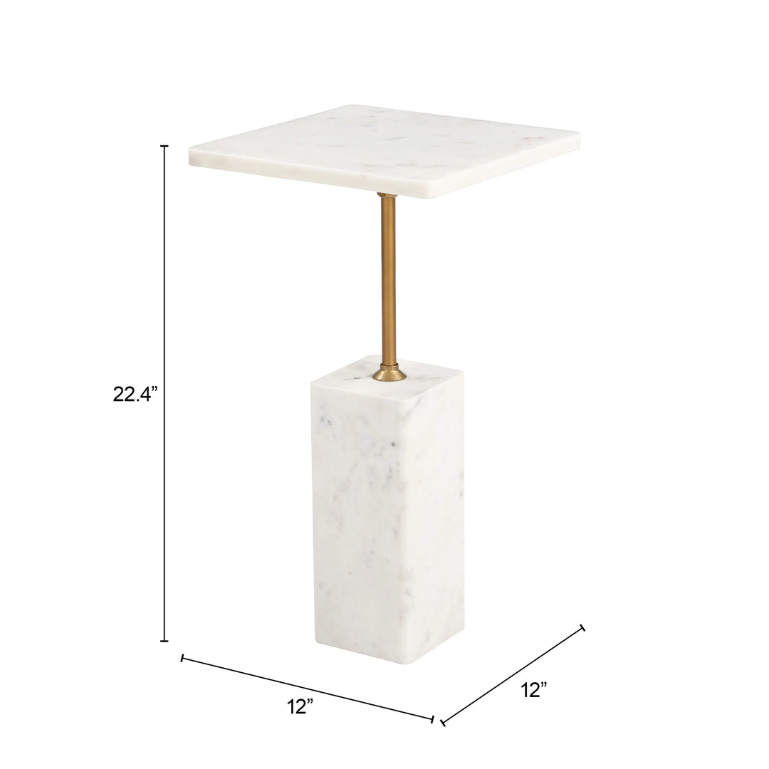 Naht Side Table White - AmericanHomeFurniture