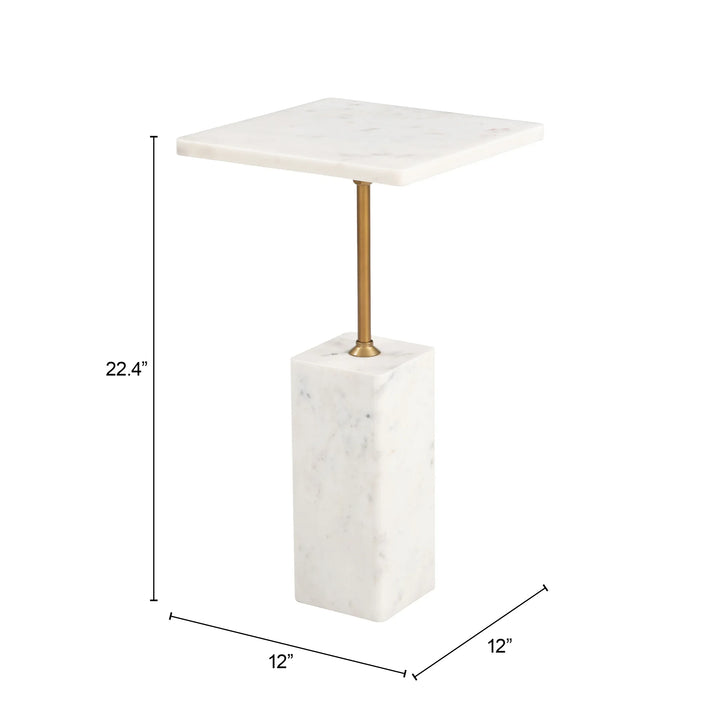 Naht Side Table White - AmericanHomeFurniture