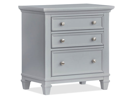 Charleston Harbor Gray Grey Drawer Nightstand - B5611-01GY