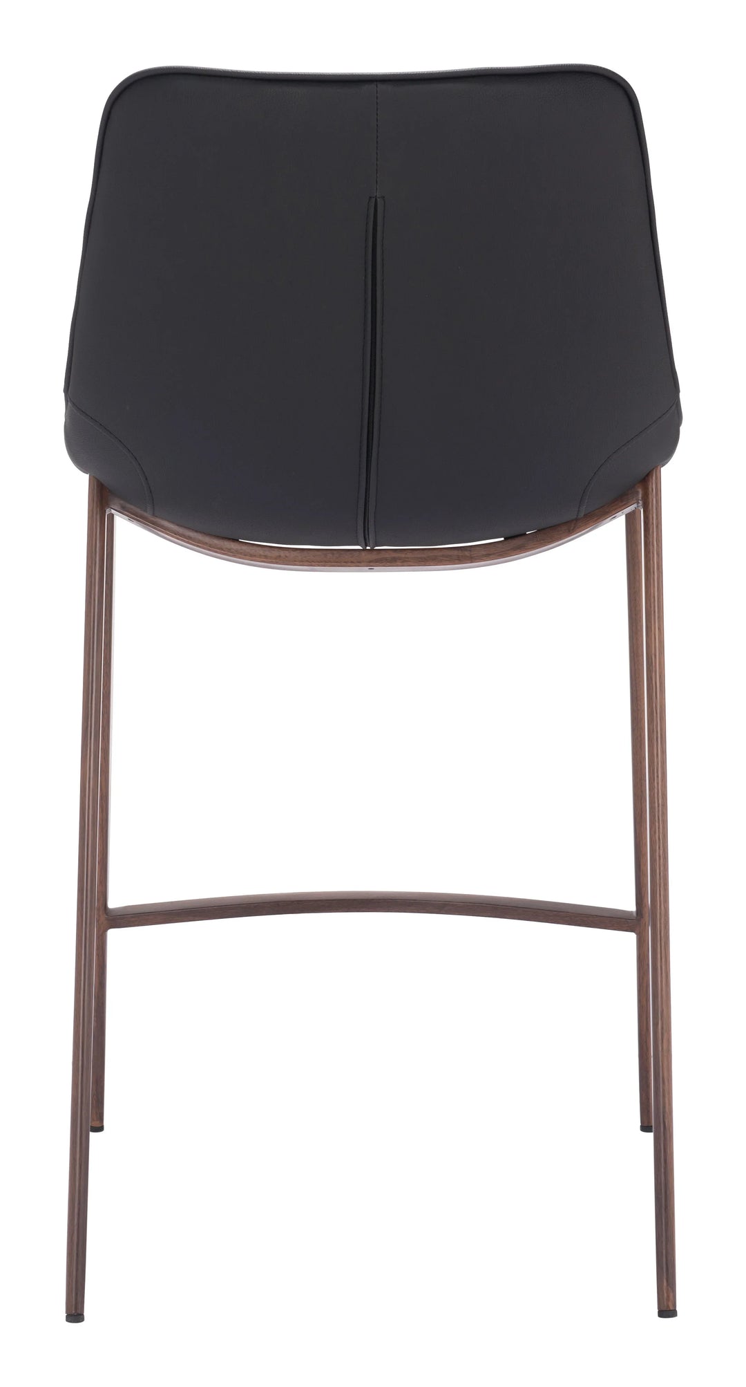 Magnus Counter Stool (Set of 2) Black & Walnut - AmericanHomeFurniture