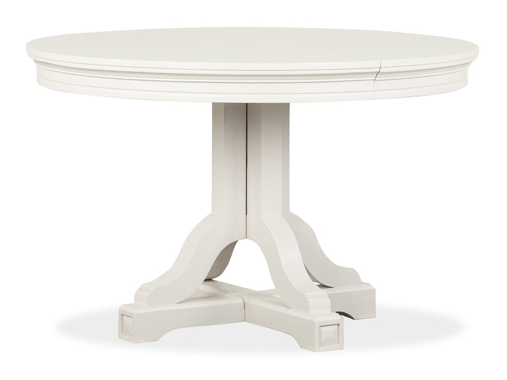 Willowbrook Egg Shell White Extendable 48" Round Dining Table - D5324-25
