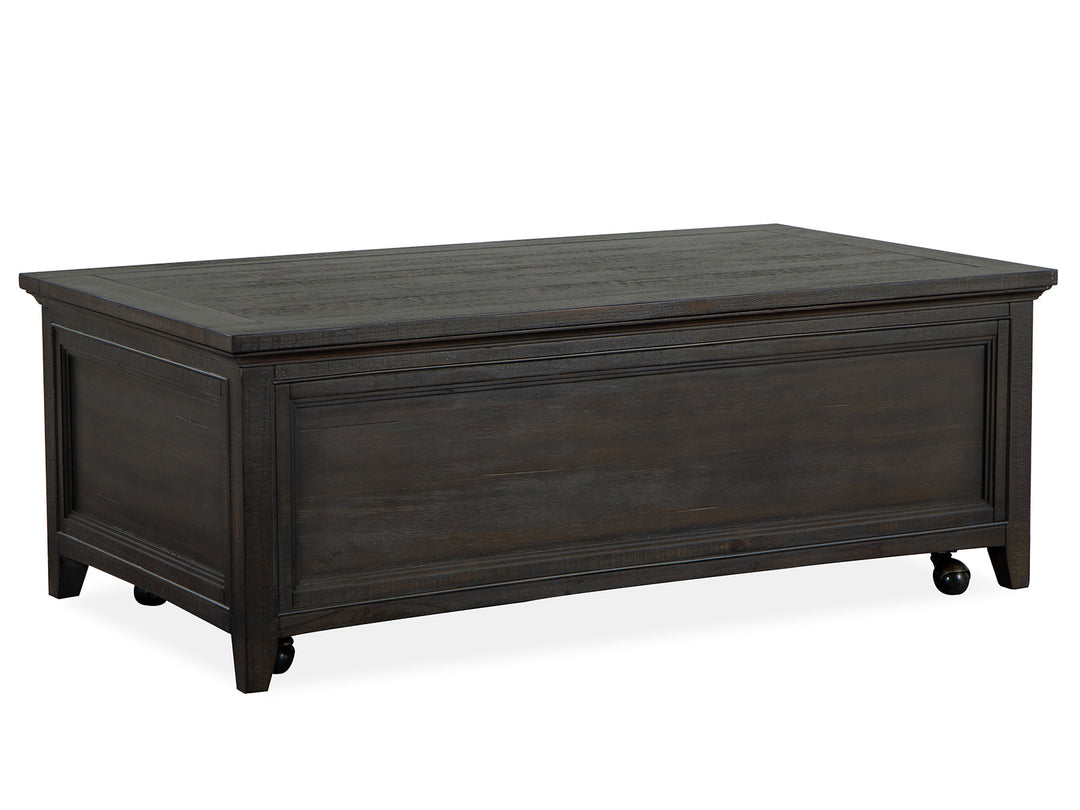 Westley Falls Graphite Lift Top Storage Cocktail Table With Casters - T4399-50