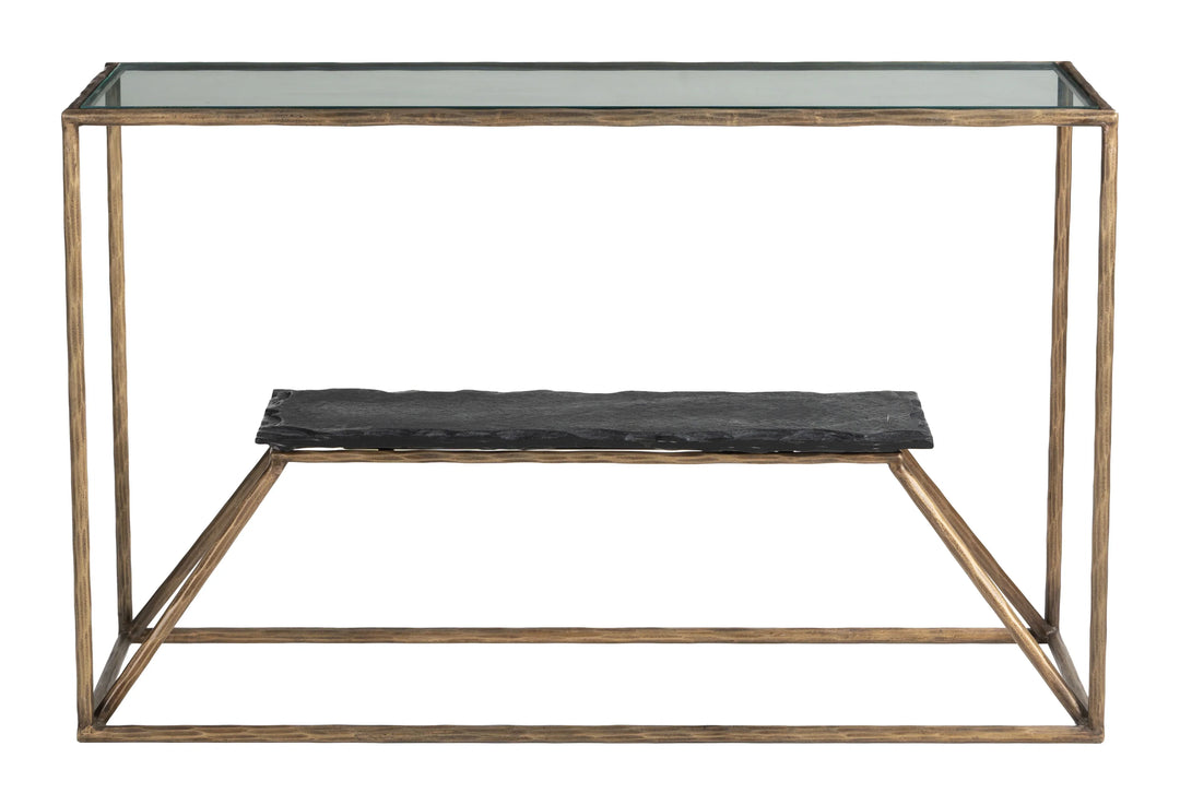 Ranol Console Table Brass - AmericanHomeFurniture