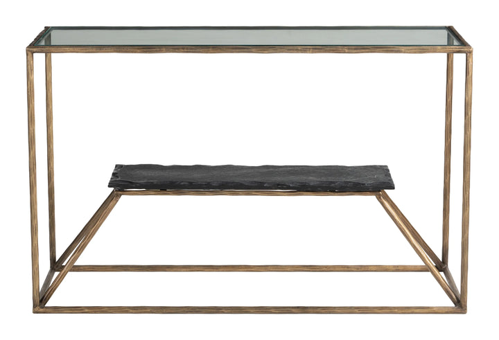 Ranol Console Table Brass - AmericanHomeFurniture