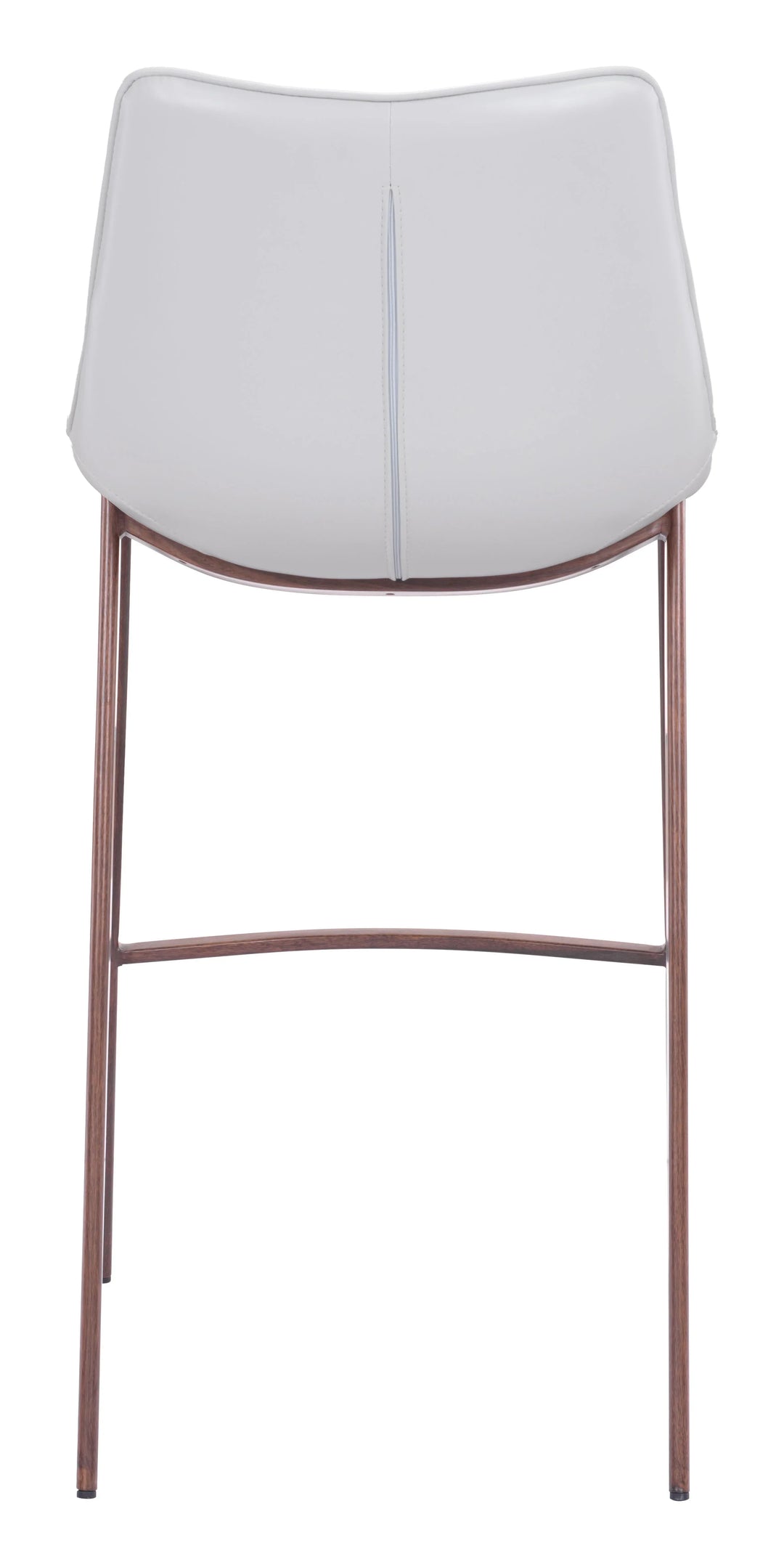 Magnus Barstool (Set of 2) White & Walnut - AmericanHomeFurniture
