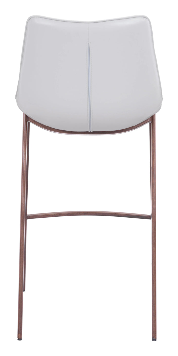 Magnus Barstool (Set of 2) White & Walnut - AmericanHomeFurniture