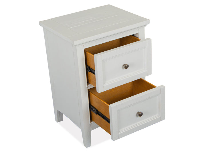 Heron Cove Chalk White And Dovetail Grey Small Drawer Nightstand - B4400-06