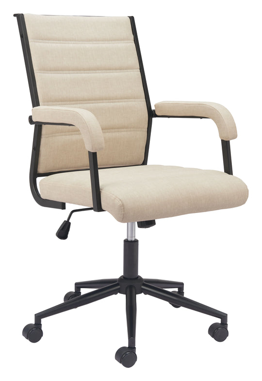 Zuo Auction Office Chair Beige OFFICE CHAIRS