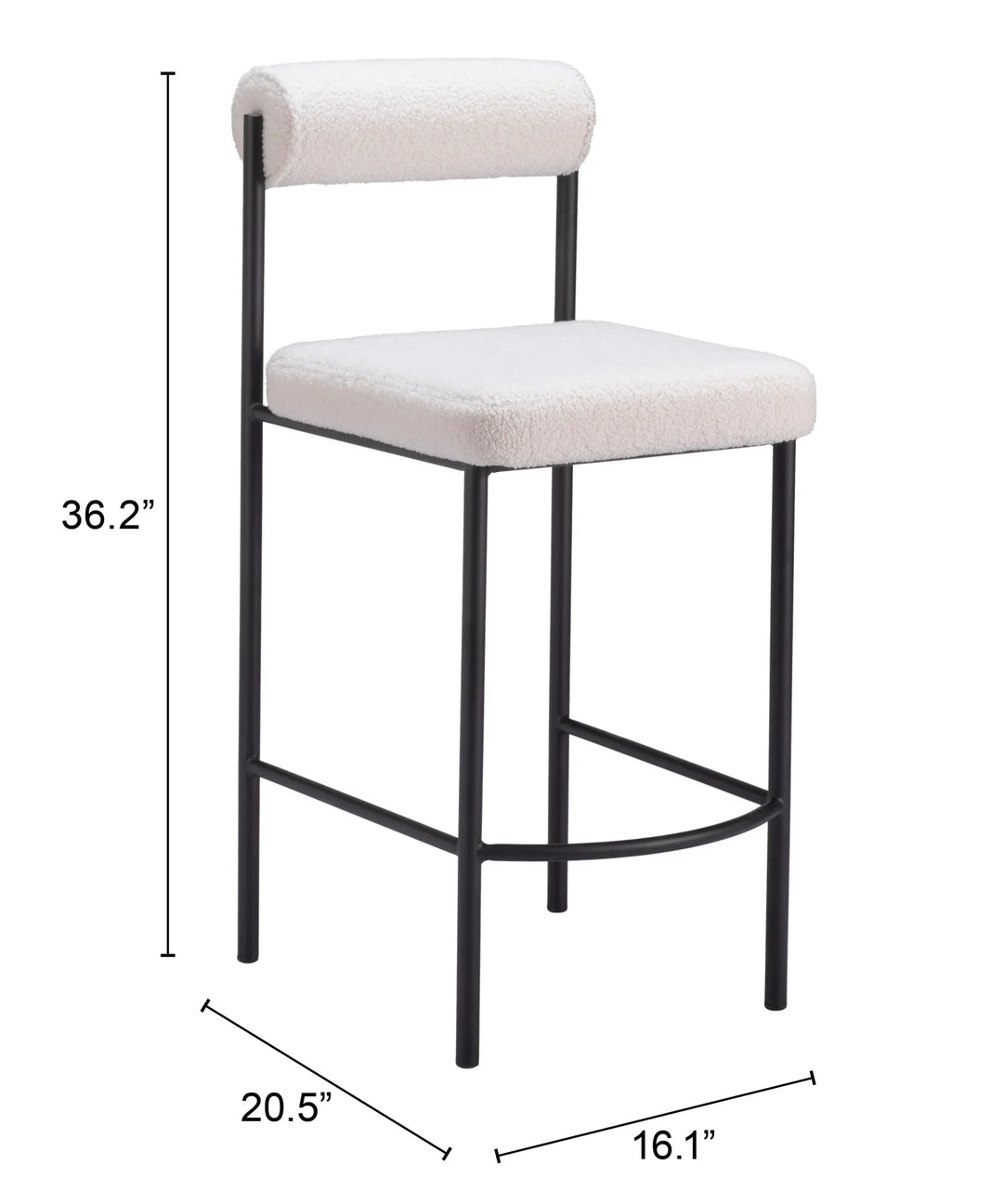Livorno Counter Stool (Set of 2) Ivory - AmericanHomeFurniture