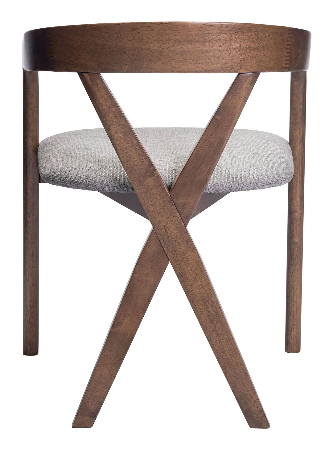 Cairo Dining Chair Dove Gray & Walnut - AmericanHomeFurniture