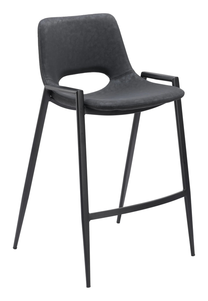 Desi Counter Stool (Set of 2) Black - AmericanHomeFurniture