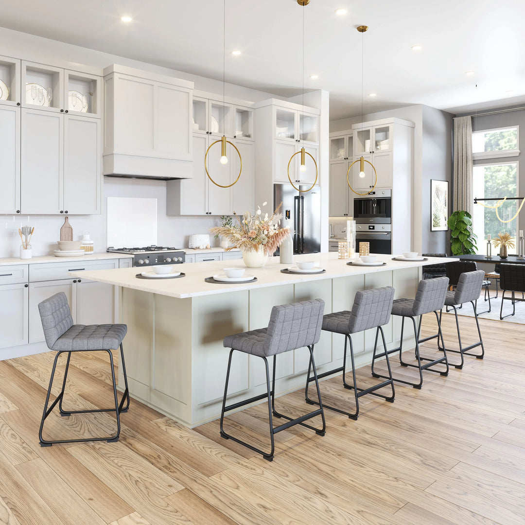 Pago Counter Stool (Set of 2) Gray - AmericanHomeFurniture