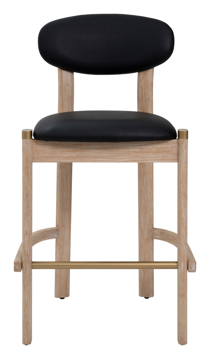 Rilou Barstool (Set of 2) Black & Natural