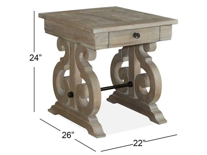 Tinley Park Dove Tail Grey Rectangular End Table - T4646-03