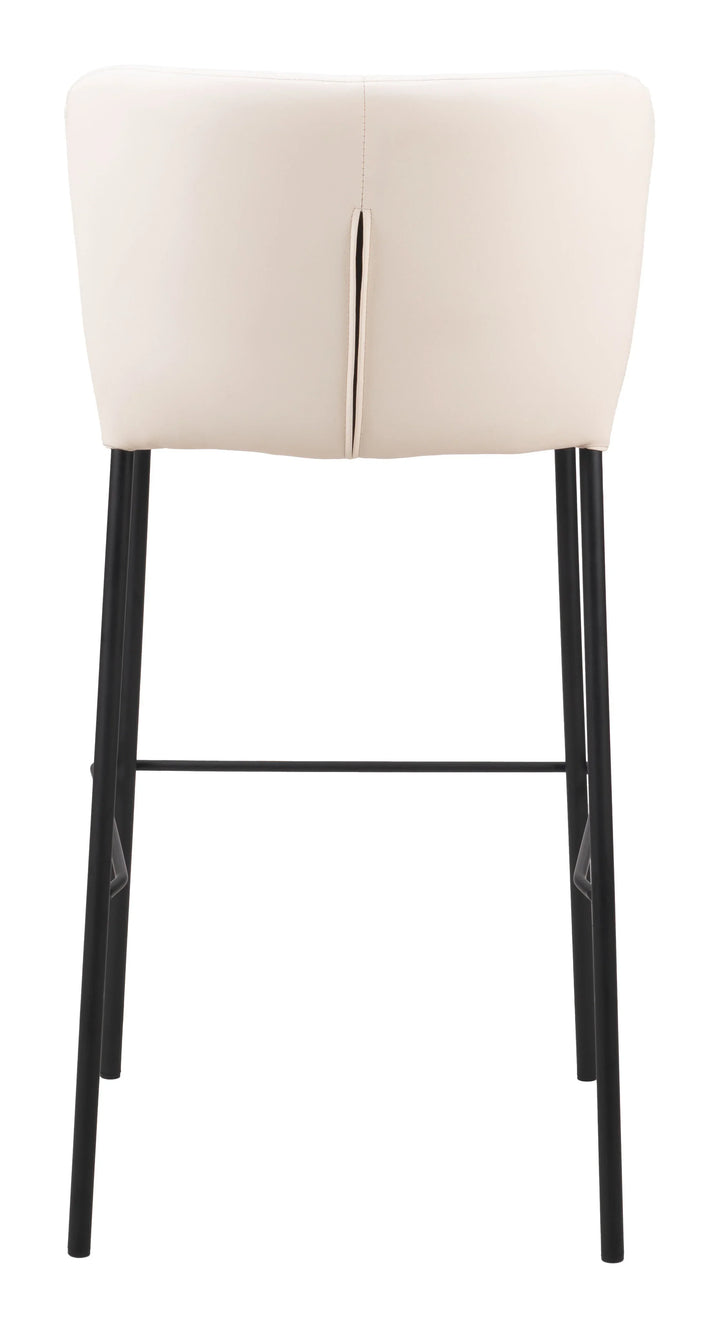 Linz Barstool (Set of 2) Cream - AmericanHomeFurniture