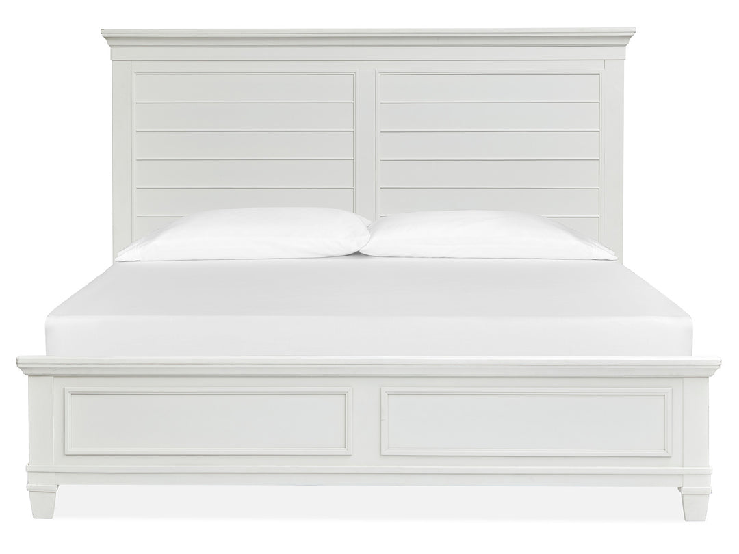 Charleston White Dove California King White Panel Bed - B5611-74WH