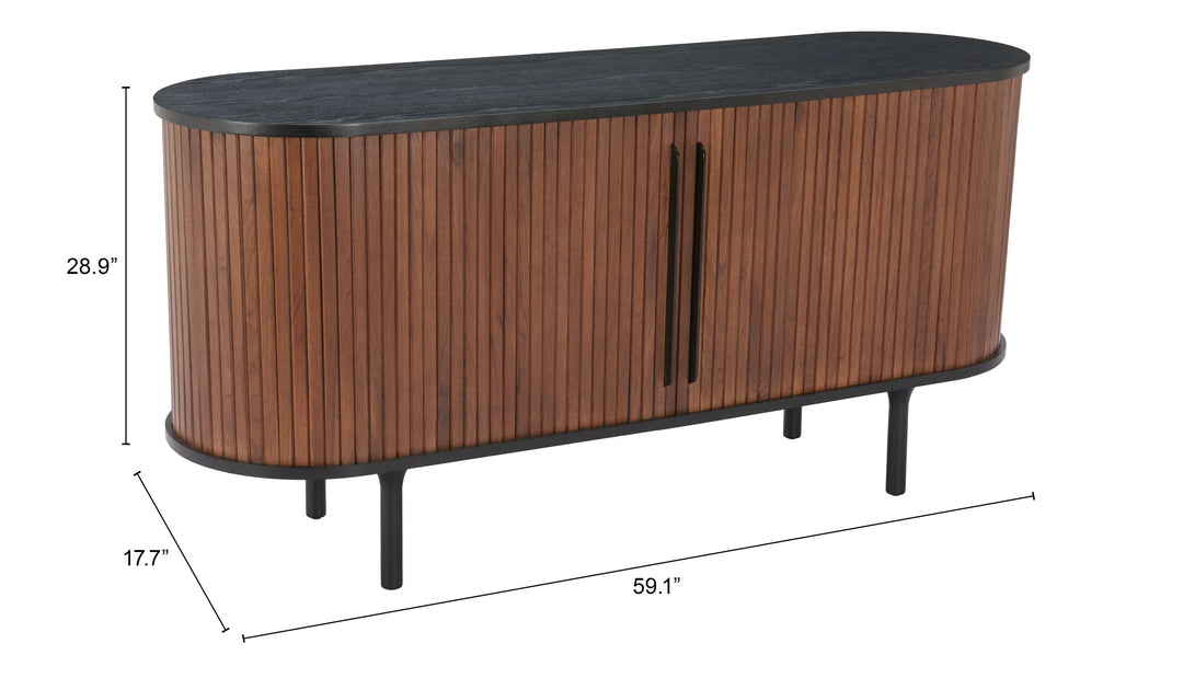 Koriana Sideboard Black & Walnut - AmericanHomeFurniture