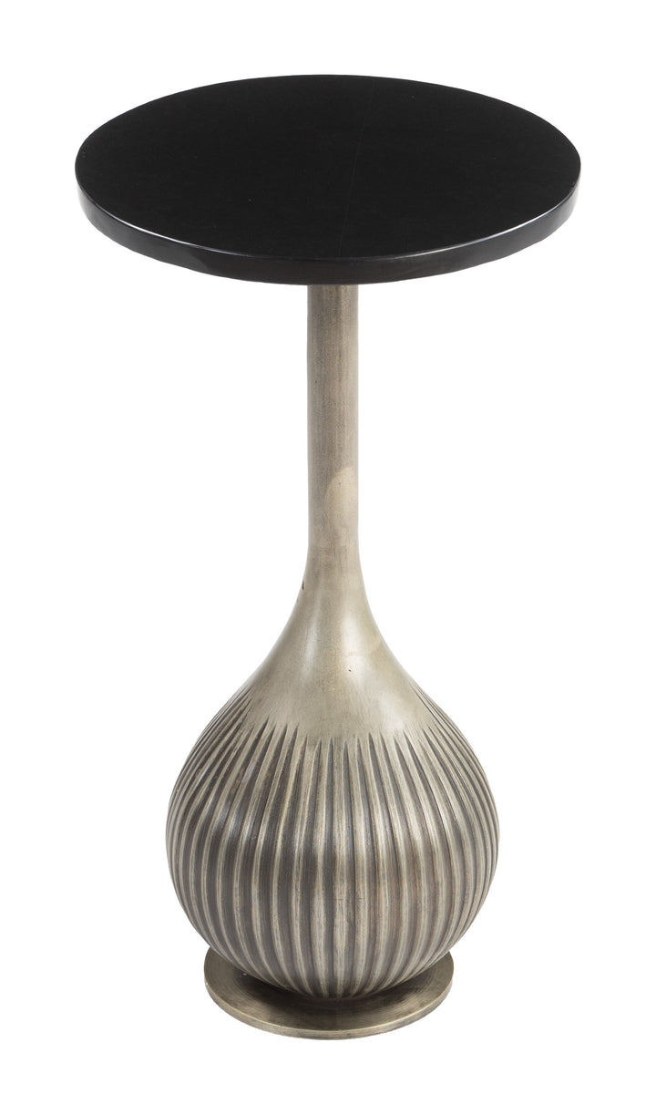 Ionis Accent Table Black & Antique Silver - 110979