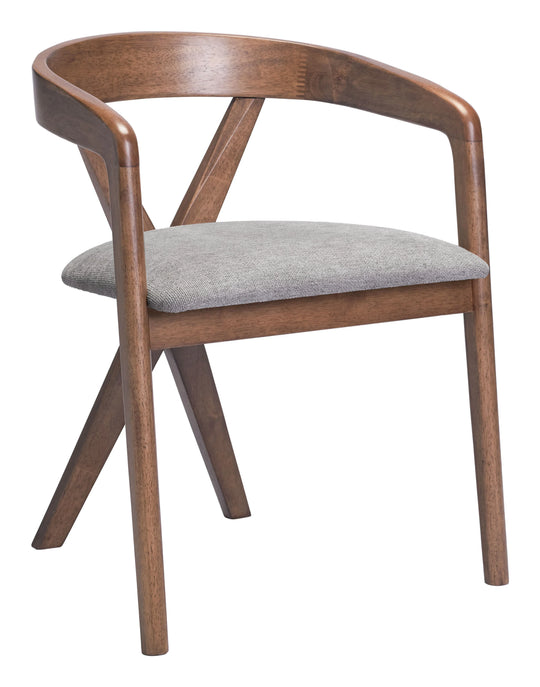 Zuo Cairo Dining Chair Dove Gray & Walnut - Set of 2 DINING CHAIRS