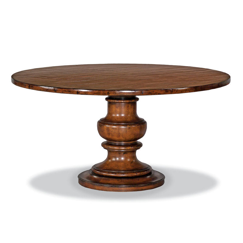 58" Tuscan Pedestal Dining Table - Hand Planed