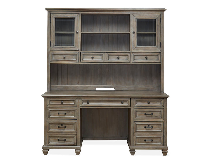Lancaster Dovetail Grey Credenza With Hutch - H4352-30H