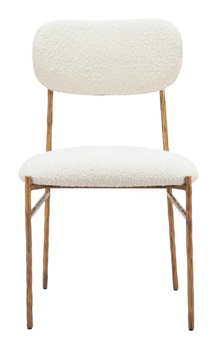 Sydhavnen Dining Chair Cream & Gold - AmericanHomeFurniture
