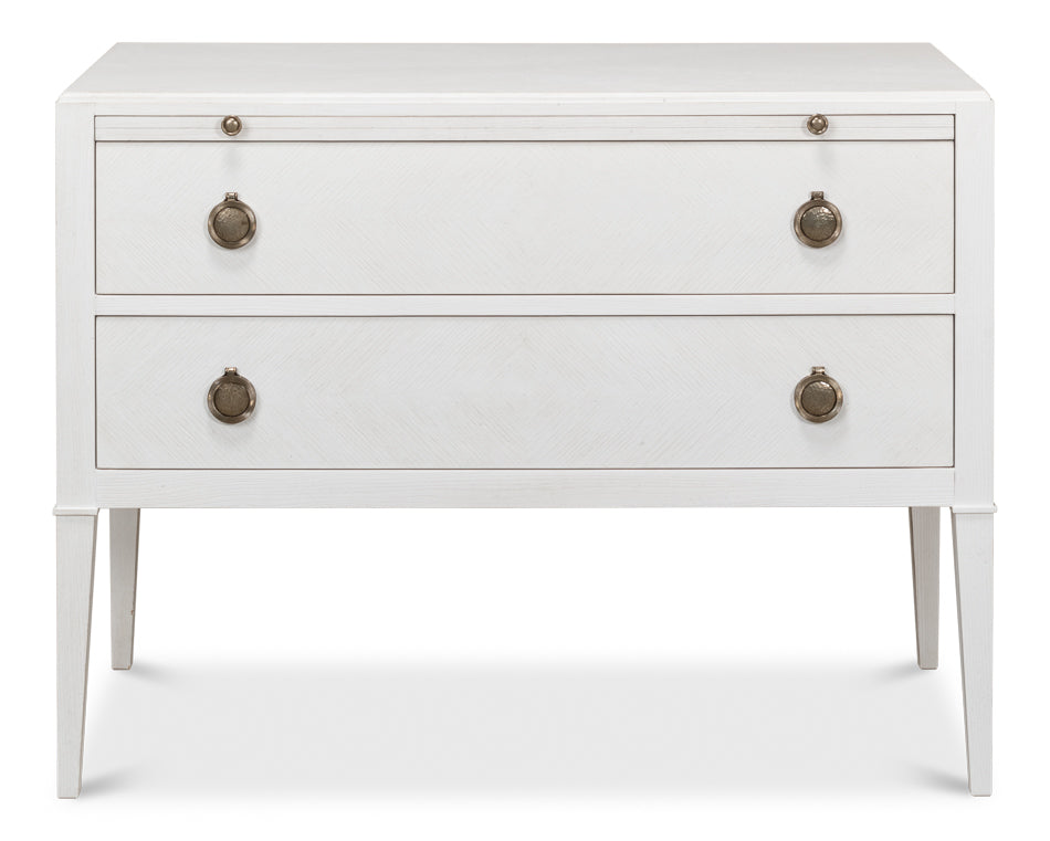 American Home Furniture | Sarreid - Ladlow Chest - Working White