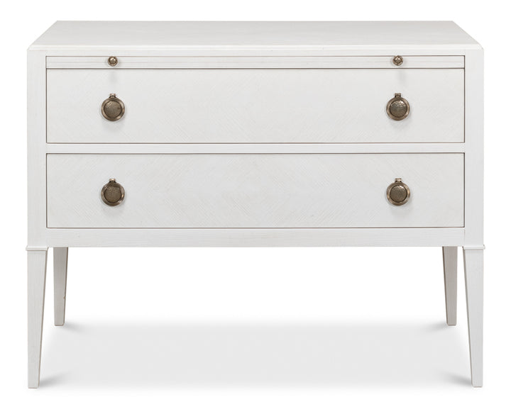 American Home Furniture | Sarreid - Ladlow Chest - Working White