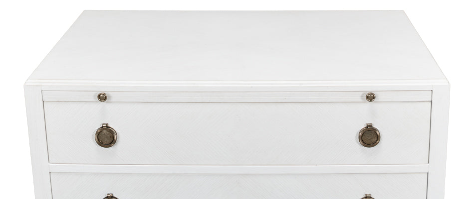 American Home Furniture | Sarreid - Ladlow Chest - Working White