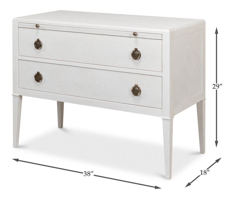 American Home Furniture | Sarreid - Ladlow Chest - Working White