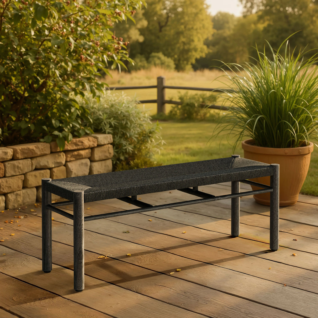 Iska Bench Black - AmericanHomeFurniture