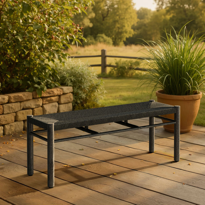 Iska Bench Black - AmericanHomeFurniture