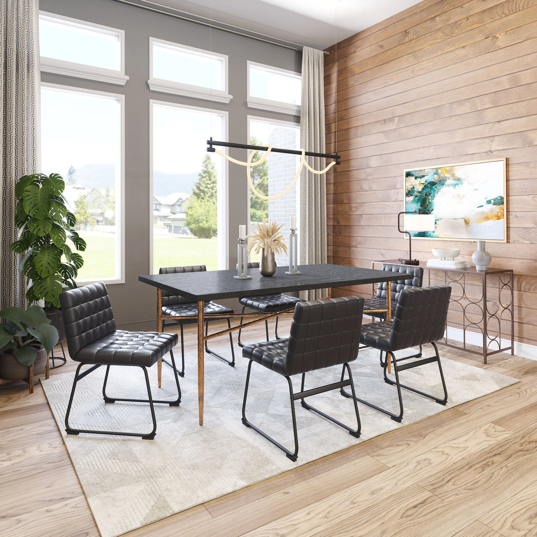 Pago Dining Chair (Set of 2) Black - AmericanHomeFurniture