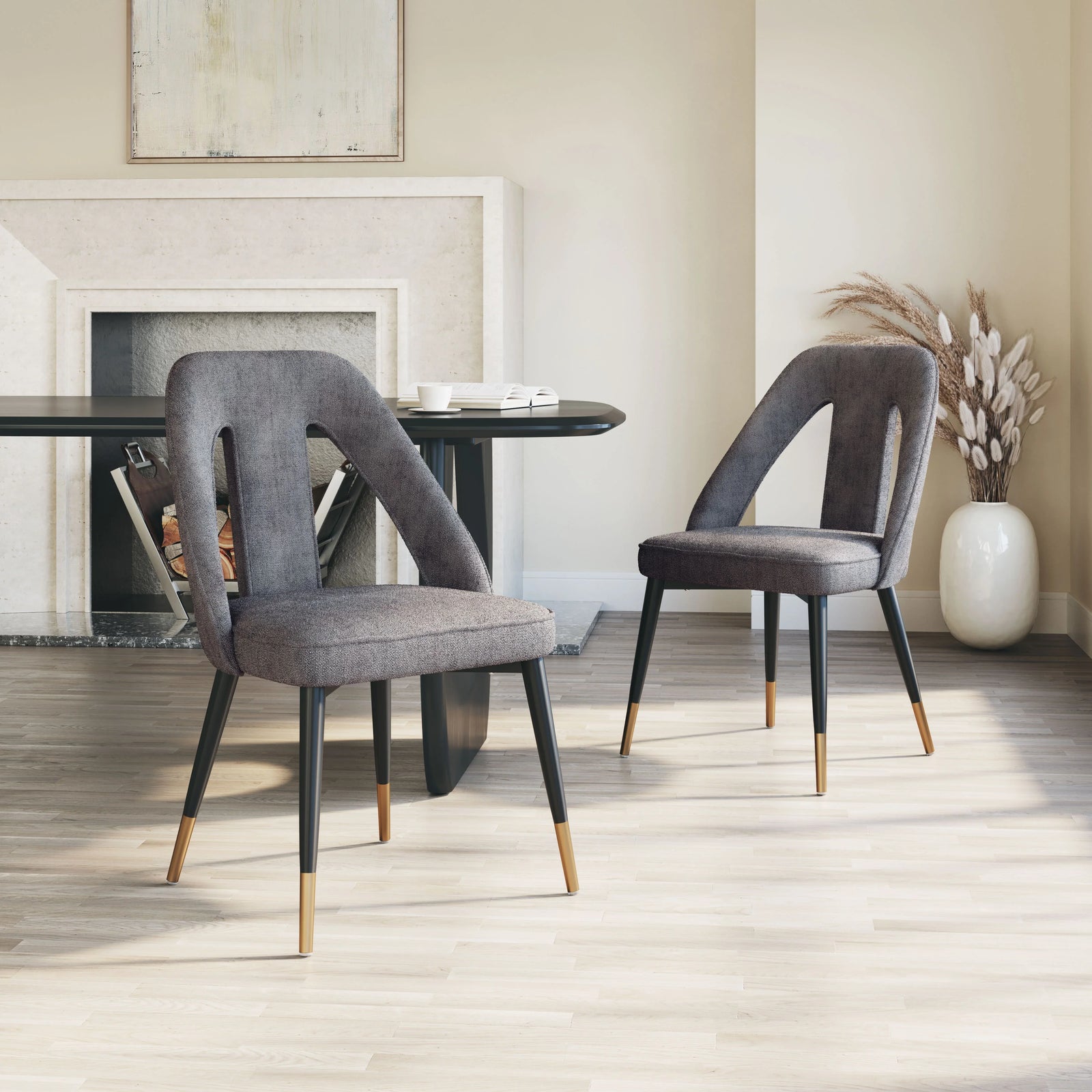Zuo Artus Dining Chair Gray - Set of 2 DINING CHAIRS